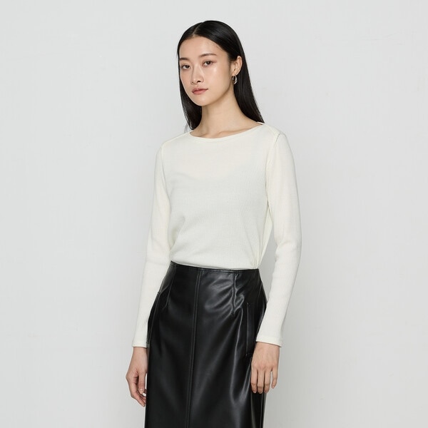 コムサ（COMME CA）/ラグウォーム リブ プルオーバー