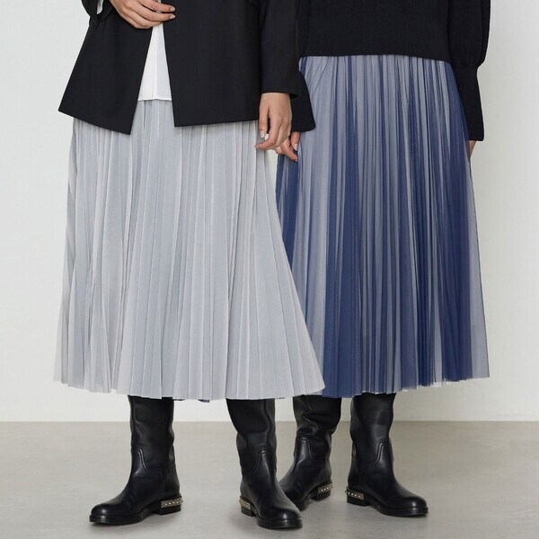 コムサ（COMME CA）/【セットアップ対応】ソフトチュール×オーガンジートリコット広幅 スカート コムサ（COMME CA）/【セットアップ対応】ソフトチュール×オーガンジー