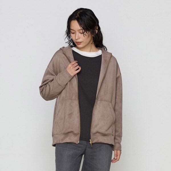 コムサ（COMME CA）/エコセンシカルダンボールスウェード パーカーブルゾン