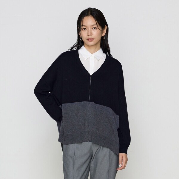 コムサ（COMME CA）/〔 TALLサイズ 〕 ウール混ポリエステル カーディガン