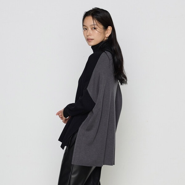 コムサ（COMME CA）/〔 TALLサイズ 〕 ウール混ポリエステル プルオーバー