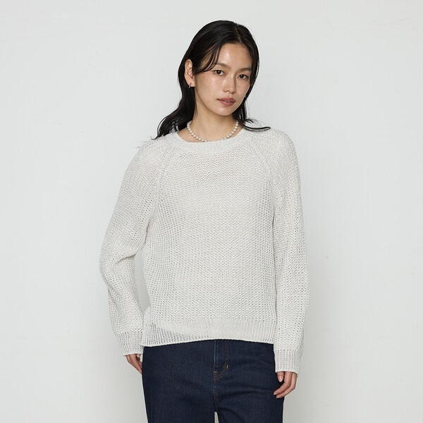 コムサ（COMME CA）/和紙混杢ニット プルオーバー
