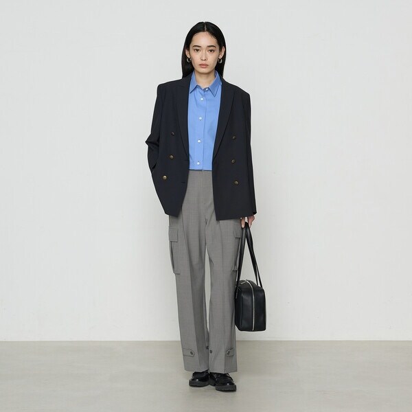 コムサ（COMME CA）/ストライプタイプライター／バルキー