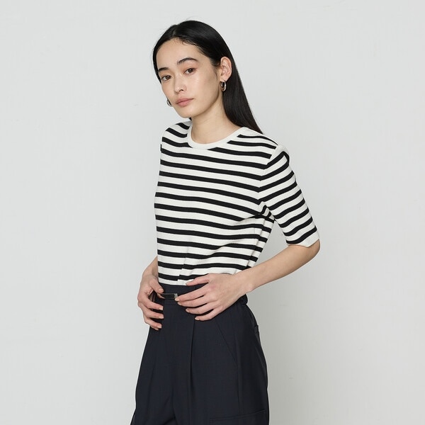 コムサ（COMME CA）/ボーダー／バイカラー プルオーバー