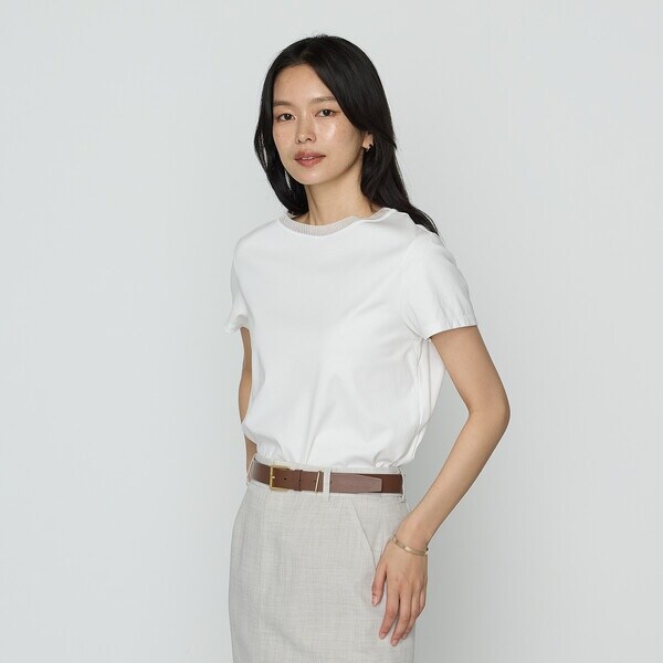 コムサ（COMME CA）/コヒノールスムース ニット付きTシャツ