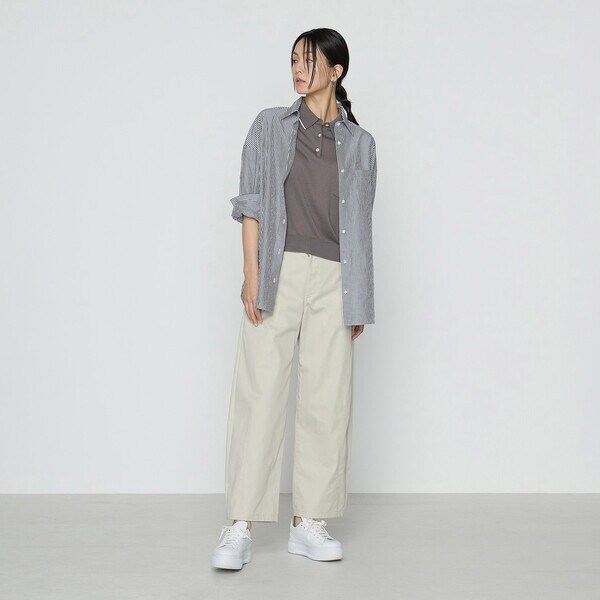 コムサ（COMME CA）/14G天竺編 ポロニットプルオーバー_5