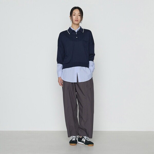 コムサ（COMME CA）/14G天竺編 ポロニットプルオーバー_10
