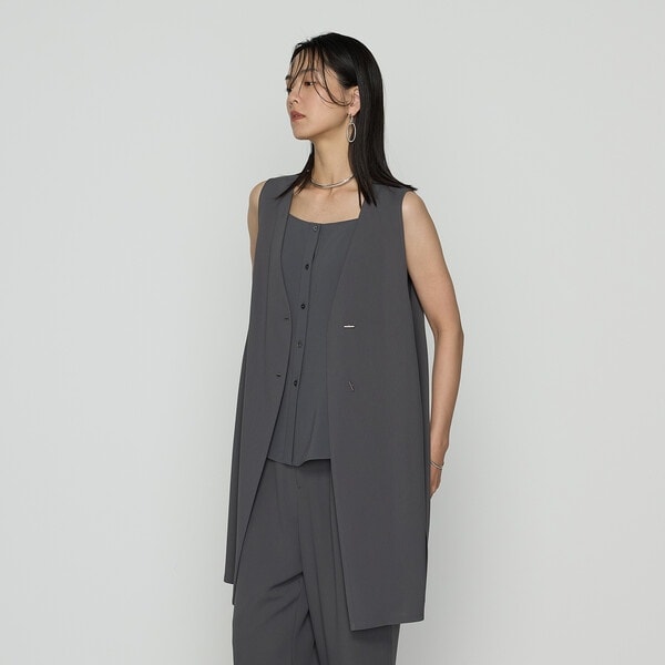 コムサ（COMME CA）/〔 TALLサイズ 〕 【セットアップ対応】ストレッチからみ ジレ