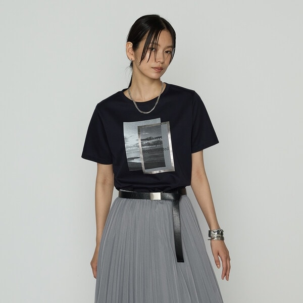 コムサ（COMME CA）/スーピマコットンポンチ フォトTシャツ