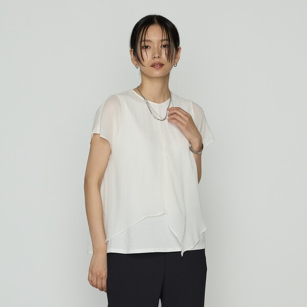 コムサ（COMME CA）/〔 Sサイズ 〕 リライムジョーゼット ブラウス