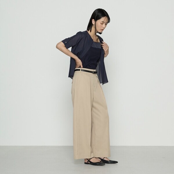 コムサ（COMME CA）/ナチュラルポリエステル チノタックパンツの通販は