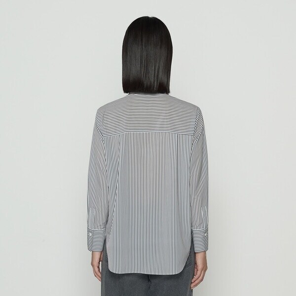 コムサ] TALLサイズ 〕 デシンストライププリント シャツ コムサ
