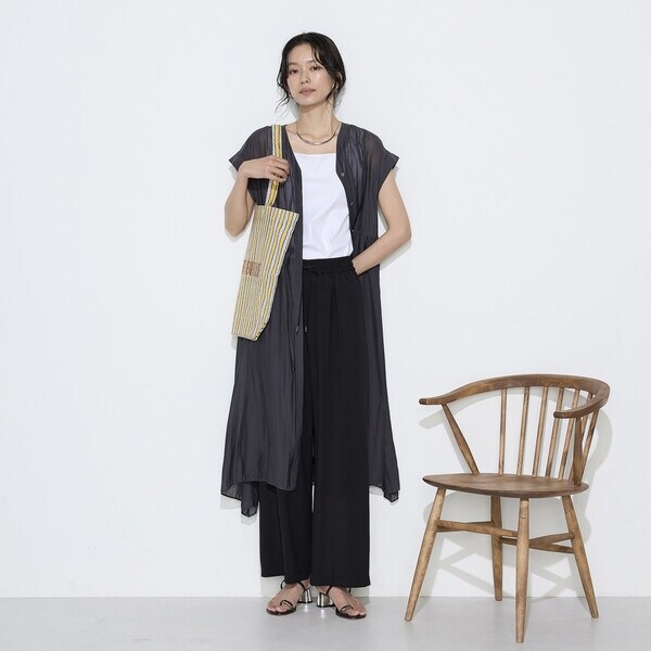 コムサ（COMME CA）/〔 TALLサイズ 〕 トリポリカラミ ワイドパンツ_2