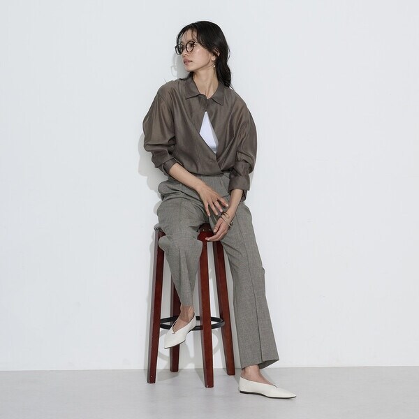 コムサ（COMME CA）/〔 TALLサイズ 〕 シアーキュプラシルク シャツ_10