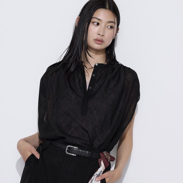 コムサ（COMME CA）/〔 TALLサイズ 〕 【セットアップ対応】【RE:撚】トリアセクールスラブ ブラウス 17,710円
