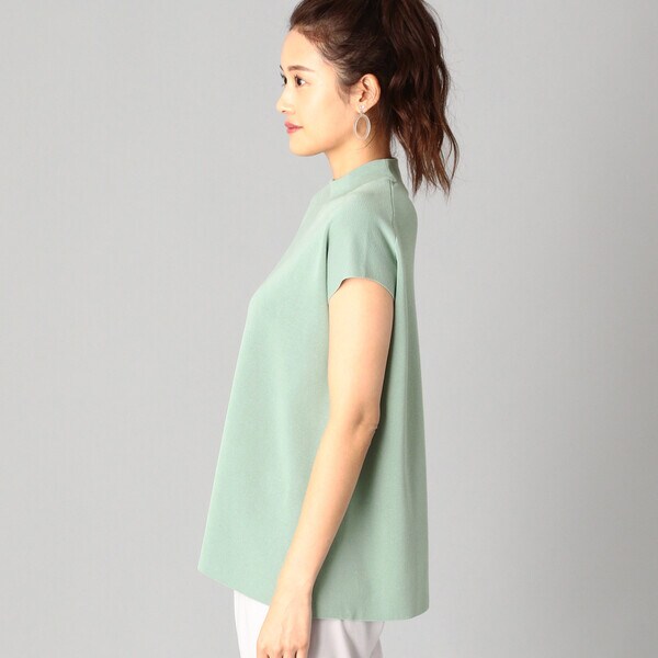 NEW】ルミノーゾ・コムサ/ミラノリブ ノースリーブ ニットプルオーバー