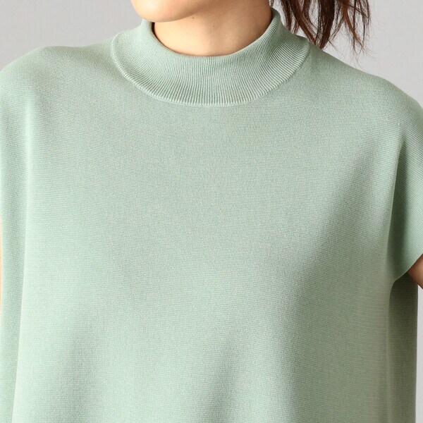 NEW】ルミノーゾ・コムサ/ミラノリブ ノースリーブ ニットプルオーバー