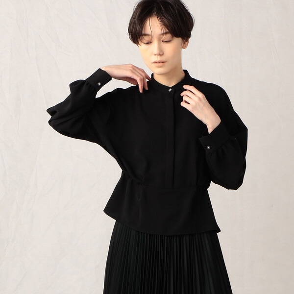 ルミノーゾ・コムサ（LUMINISO COMMECA）/スパンマットツイル ペプラムブラウスの通販は 8,250円