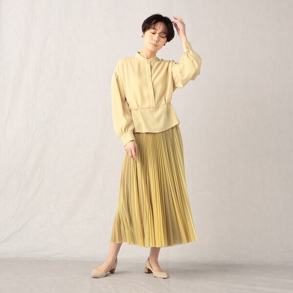 ルミノーゾ・コムサ（LUMINISO COMMECA）/スパンマットツイル ペプラムブラウス ルミノーゾ・コムサ（LUMINISO COMMECA）/スパンマットツイル ペプラム