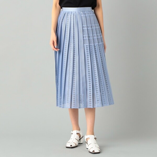 ルミノーゾ・コムサ（LUMINISO COMMECA）/ジオメトリック チンツレース プリーツスカートの通販は 12,210円