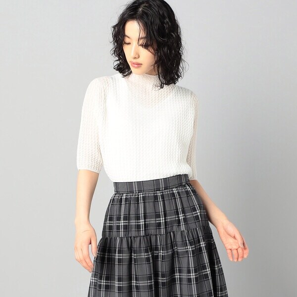 ルミノーゾ・コムサ（LUMINISO COMMECA）/リンクス柄 シアーニットプルオーバーの通販は