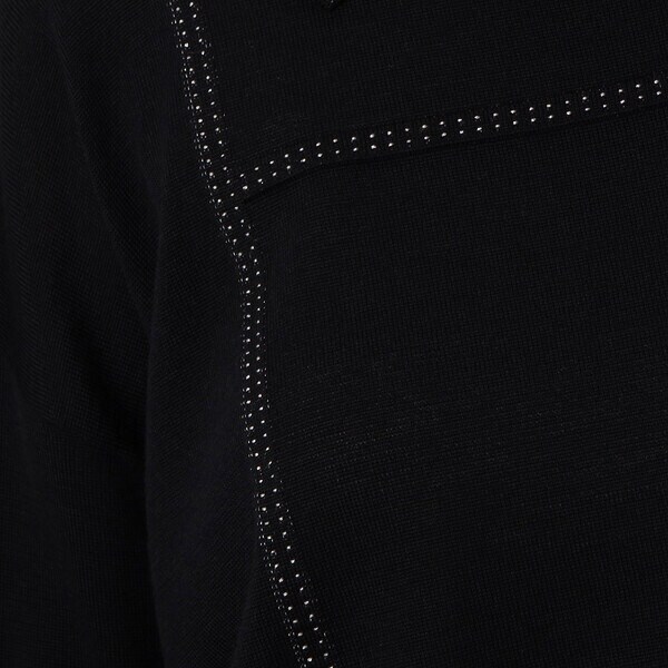 ギャバジン K．T/エキストラファインメリノウール ラメステッチ柄