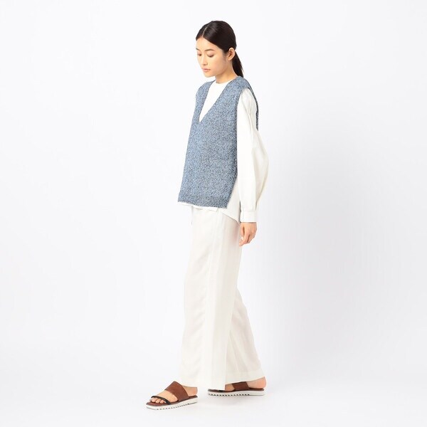 ギャバジン K．T/【前後2WAY】ミックスカラーリネンコード ニット