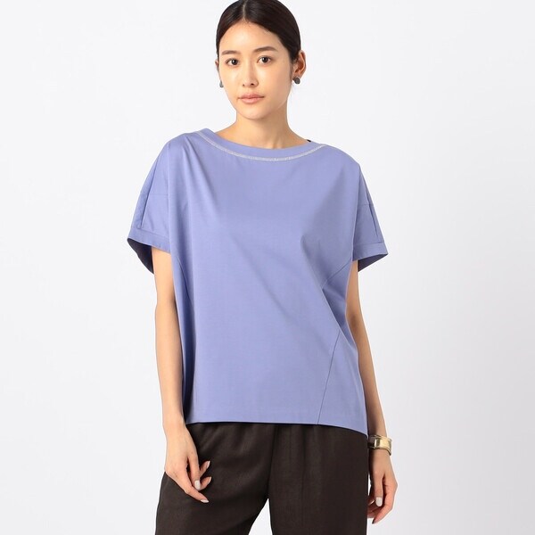 ギャバジン K．T/〔 +サイズ 〕 【洗える】ラメステッチ プルオーバー