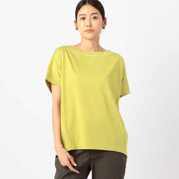 ギャバジン K．T/〔 +サイズ 〕 【洗える】ラメステッチ プルオーバー