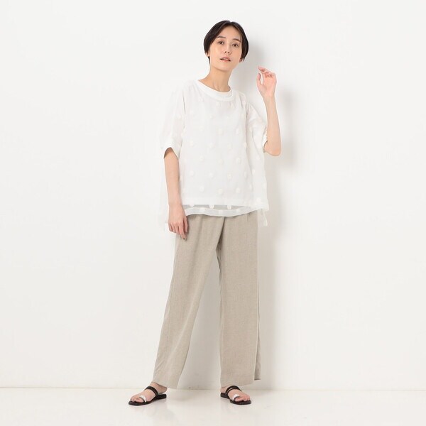 ギャバジン K．T（Gabardine K．T）/〔 +サイズ 〕 シアードット たっぷりプルオーバー ギャバジン K．T（Gabardine K．T）/〔 +サイズ 〕 シアードット