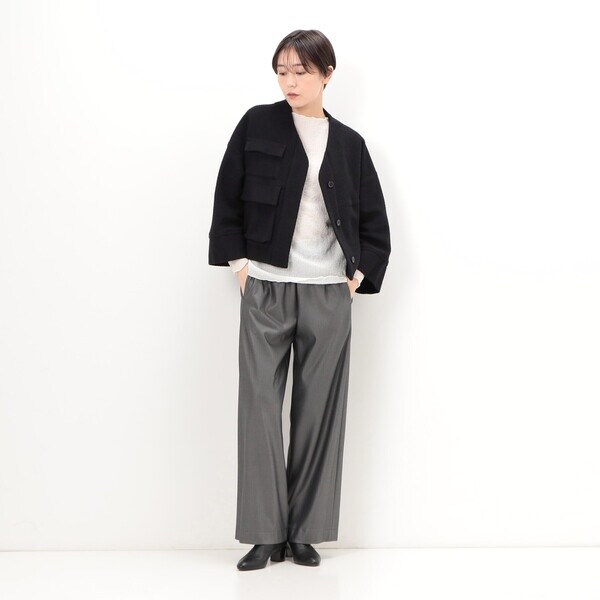 ギャバジン K．T（Gabardine K．T）/〔 +サイズ 〕 ツイードジャージー ブルゾンの通販は