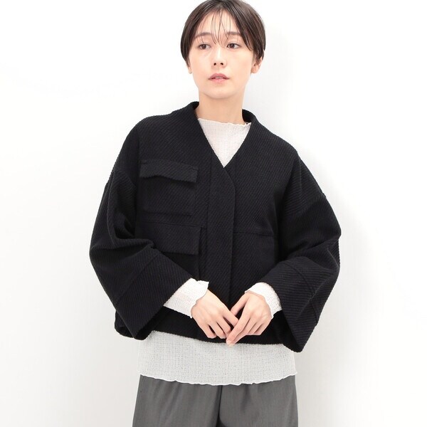 ギャバジン K．T（Gabardine K．T）/〔 +サイズ 〕 ツイードジャージー ブルゾンの通販は