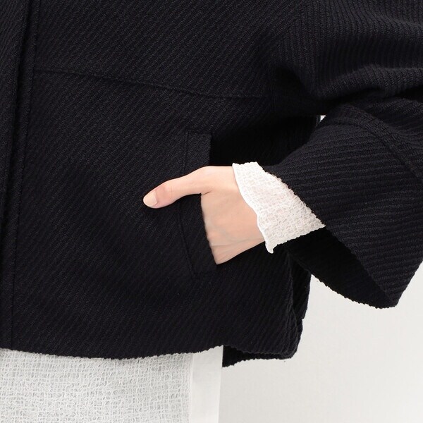 ギャバジン K．T（Gabardine K．T）/〔 +サイズ 〕 ツイードジャージー ブルゾンの通販は