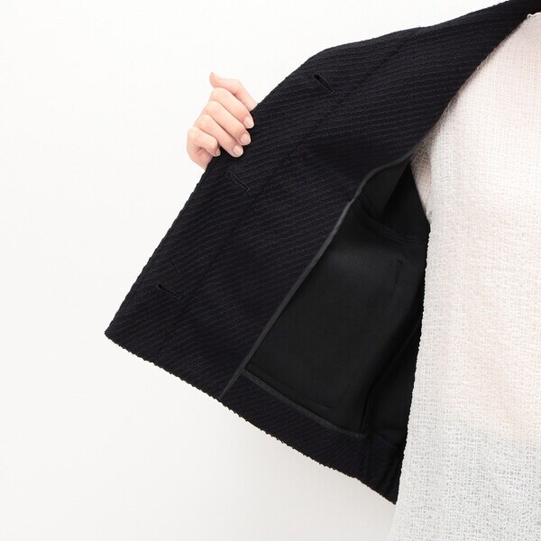 ギャバジン K．T（Gabardine K．T）/〔 +サイズ 〕 ツイードジャージー ブルゾンの通販は