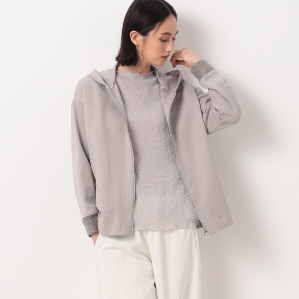 ギャバジン K．T（Gabardine K．T）/〔 +サイズ 〕 ダンボールニット ジップアップパーカの通販は