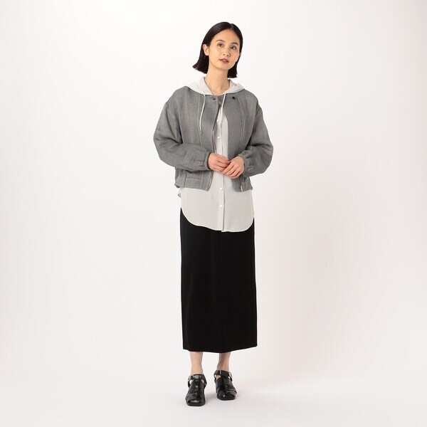 ギャバジン K．T（Gabardine K．T）/とろ〜んバックサテン フード付きブラウス_8