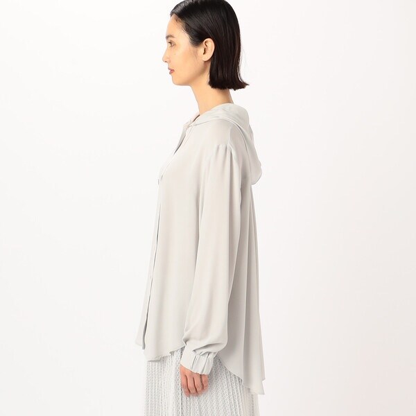 ギャバジン K．T（Gabardine K．T）/とろ〜んバックサテン フード付きブラウス_13
