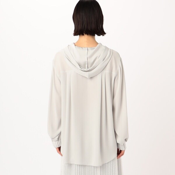 ギャバジン K．T（Gabardine K．T）/とろ〜んバックサテン フード付きブラウス_14