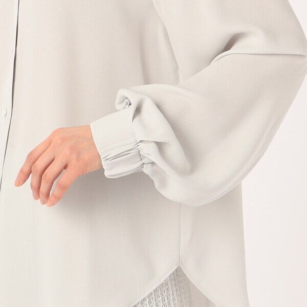 ギャバジン K．T（Gabardine K．T）/とろ〜んバックサテン フード付きブラウス_17
