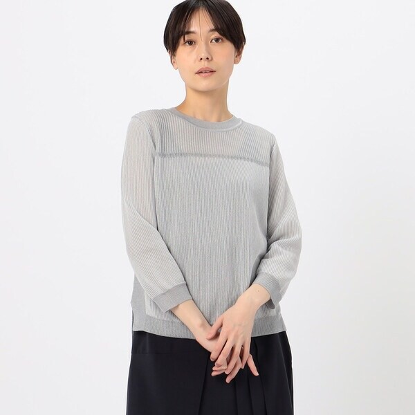 ギャバジン K．T（Gabardine K．T）/【前後2WAY】スーパーブライトヤーン ストライプ柄 セーターの通販は