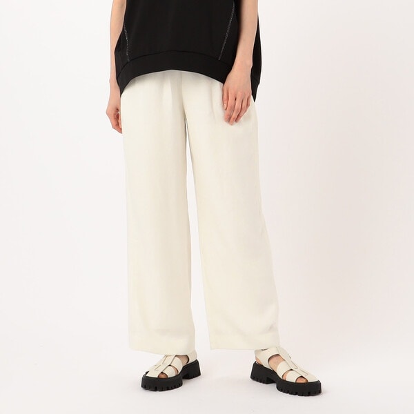 ギャバジン K．T（Gabardine K．T）/【セットアップ対応】麻調合繊ワイドパンツ