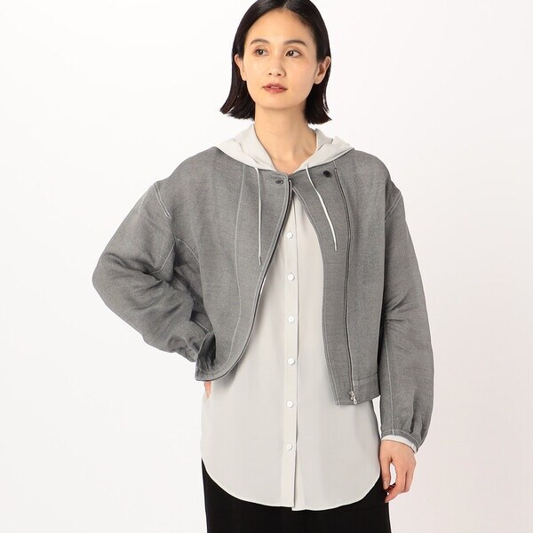 Gabardine K.TギャバジンK.Tスパンコール総柄ジップアップジャケット 