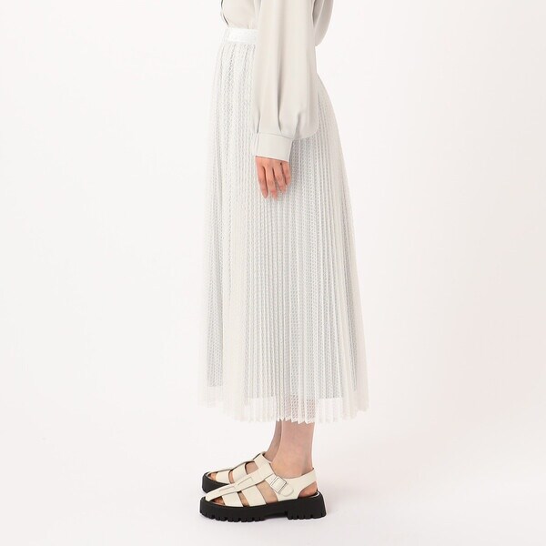 ギャバジン K．T（Gabardine K．T）/〔 +サイズ 〕 T／Cレース プリーツスカート_9