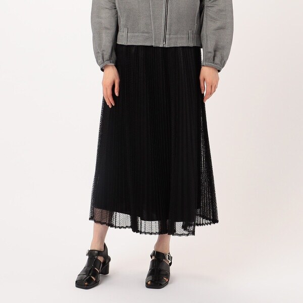 ギャバジン K．T（Gabardine K．T）/T／Cレース プリーツスカート_1