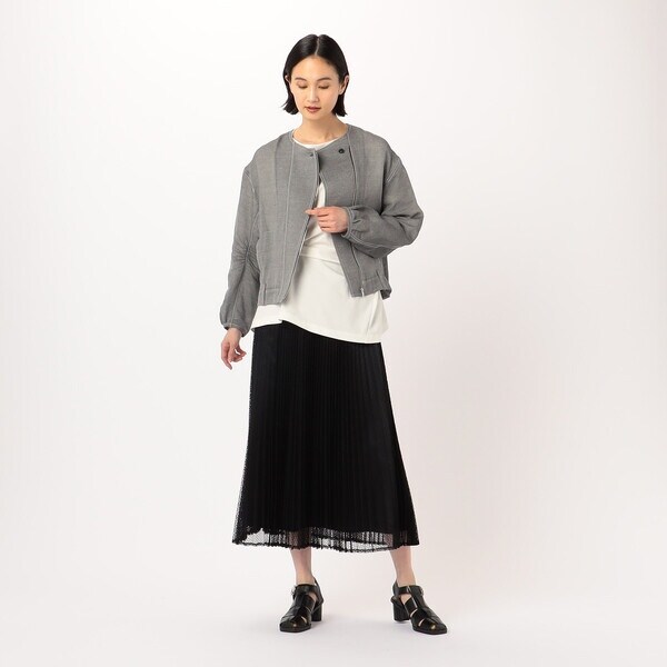 ギャバジン K．T（Gabardine K．T）/T／Cレース プリーツスカート_5