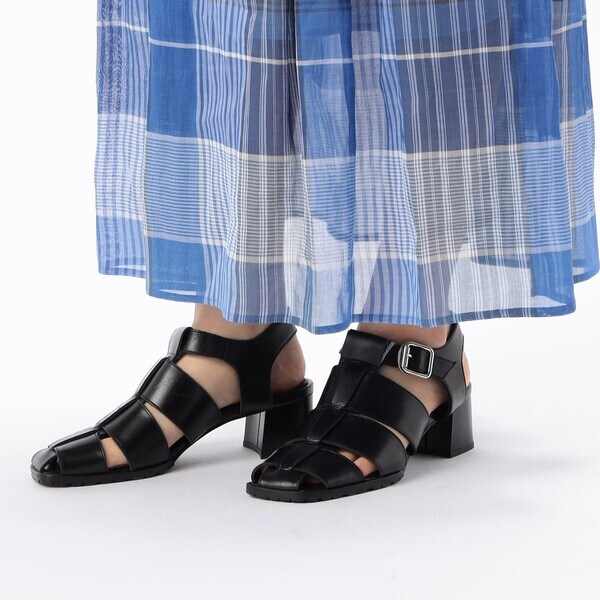 ギャバジン K．T（Gabardine K．T）/ラミーコットンチェック スカート ギャバジン K．T（Gabardine K．T）/ラミーコットンチェック スカート