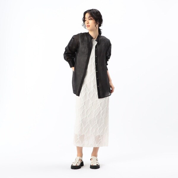 ギャバジン K．T（Gabardine K．T）/ダイヤ柄ジャカード ワンピース_3