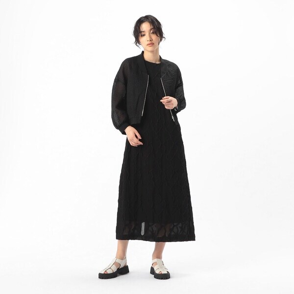ギャバジン K．T（Gabardine K．T）/ダイヤ柄ジャカード ワンピース_4