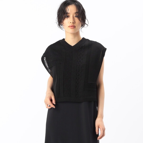 ギャバジン K．T（Gabardine K．T）/〔 +サイズ 〕 シアーレース編み ベスト