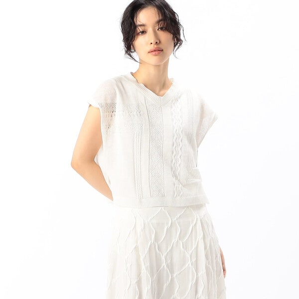 ギャバジン K．T（Gabardine K．T）/シアーレース編み ベスト